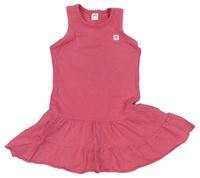 Růžové bavlněné šaty se srdíčkem M&S