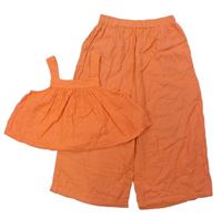 2set - Oranžové culottes kalhoty + crop halenka M&S