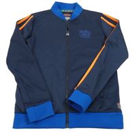 Tmavomodrá propínací sportovní mikina s nápisem Indian Blue jeans