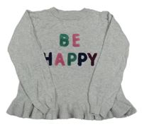 Šedý svetr s nápisem Primark