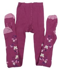 Purpurové punčocháče s motýlky Cool young 