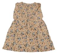 Broskvové bavlněné šaty s koníky Kiki&Koko