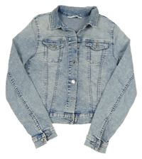 Světlemodrá riflová crop bunda H&M