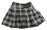 Černo-bílá kostkovaná skládaná sukně Primark 