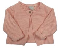 Broskvový propínací svetr Smile 