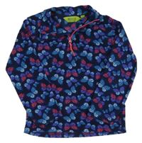Tmavomodrá fleecová funkční mikina s motýly Mountain Warehouse
