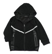 Černá propínací mikina s kapucí Matalan