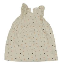 Bílé puntíkované bavlněné šaty H&M