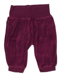 Purpurové sametové kalhoty Topomini
