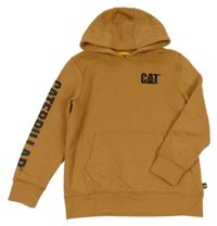 Béžová mikina s nápisem a kapucí CAT