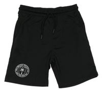 Černé sportovní kraťasy s palmou Primark 