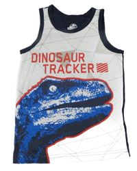 Tmavomodro-bílé tílko Jurský Svět