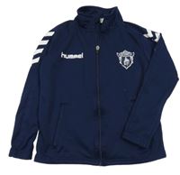 Tmavomodrá propínací fotbalová mikina Hummel