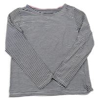 Černo-bílé pruhované triko H&M