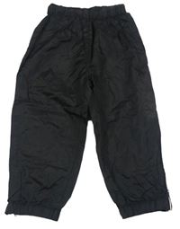 Černé  šusťákové nepromokavé kalhoty H&M