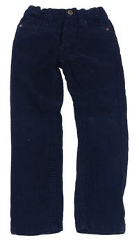 Tmavomodré slim manšestráky Denim Co.