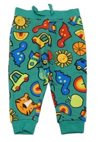 Zelené tepláky s obrázky St. Bernard