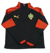 Černo-červená sportovní mikina se znakem PUMA