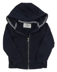 Tmavomodrá propínací mikina s kapucí M&S