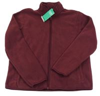 Nové - vínová fleecová propínací mikina George