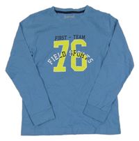 Modré pyžamové triko s číslem a nápisy Pascarel