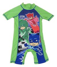 Limetkovo-modrý UV overal s potiskem PJMasks George 