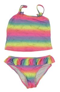 Barevné tankini s jednorožci a srdíčky Primark