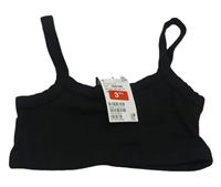 Černý žebrovaný crop top H&M