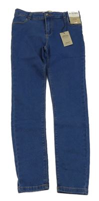 Modré teplákové skinny rifle Denim Co.