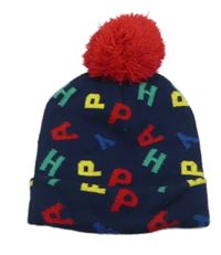 Tmavomodrá čepice s písmeny a bambulí Primark