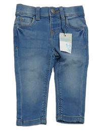 Nové - Modré teplákové skinny rifle Primark