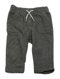 Šedo-černé kostkované teplákové chino kalhoty C&A