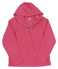 Tmavorůžová fleecová funkční mikina s kapucí Mountain Warehouse