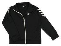 Černá sportovní propínací mikina s logem Hummel