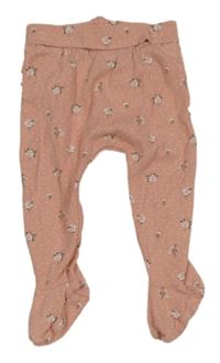 Růžové puntíkaté polodupky s květinami George