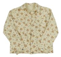 Béžová květovaná riflová bunda George