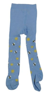 Světlemodré punčocháče s včelami