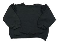 Černá mikina s volánky s madeirou F&F