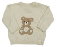 Krémový svetr s medvědem H&M