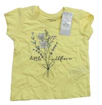 Žluté tričko s květem Primark