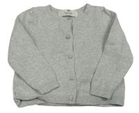 Světlešedý lehký propínací svetr H&M