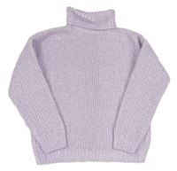 Lila svetr s rolákem Primark