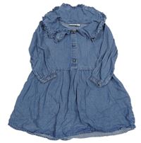 Modré lehké riflové šaty s límečkem Name it