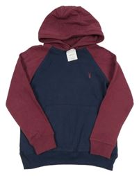 Nové - tmavomodro-vínová mikina s kapucí Next