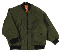 Tmavozelený šusťákový zateplený bomber Primark