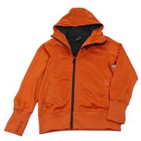 Cihlová sportovní funkční propínací mikina s logem a kapucí Bench