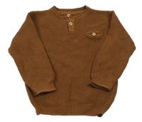 Hnědý svetr s knoflíčky Next