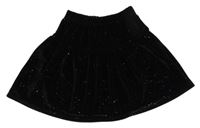 Černá sametová třpytivá sukně Pep&Co