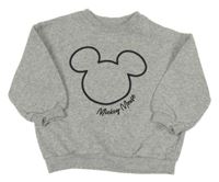 Šedá melírovaná mikina s Mickeym H&M
