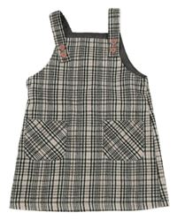 Černo-bílo-světlerůžové vzorované úpletové šaty Nutmeg